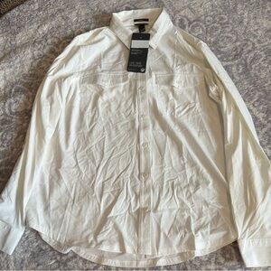 Eddie Bauer Women's White Blouse size medium — NWT